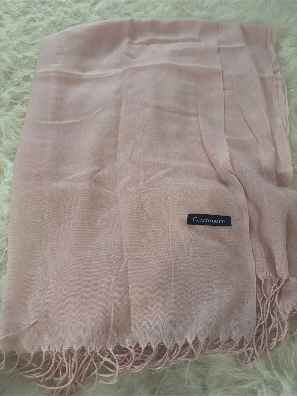 Soft Cashmere Soft Pink Scarf - Luxurious Lightweight Wrap